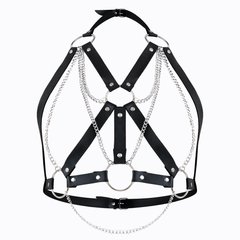 Портупея жіноча Art of Sex - Aiden Leather harness, Чорна L-2XL