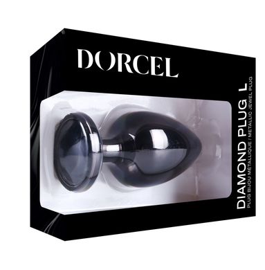 Металлическая анальная пробка с кристаллом Dorcel - Diamond Plug Black L