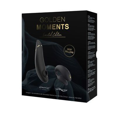 Подарунковий набір Golden Moments: Womanizer Premium та We-Vibe Chorus Black, чорний