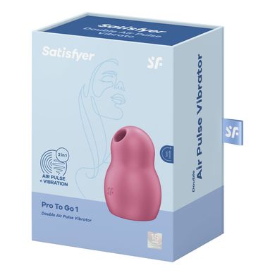 Вакуумный стимулятор с вибрацией Satisfyer Pro To Go 1 Red