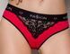 Трусики з широкою гумкою і мереживом Passion PS001 PANTIES red/black, size L