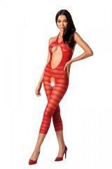 Сітчастий бодістокінг з відкритим животом Passion BS081 red