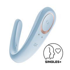 Вібратор для пар Satisfyer Double Classic Light Blue, блакитний