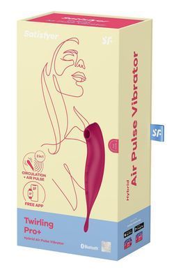 Смарт-вибратор для клитора с вакуумной стимуляцией Satisfyer Twirling Pro+ красный
