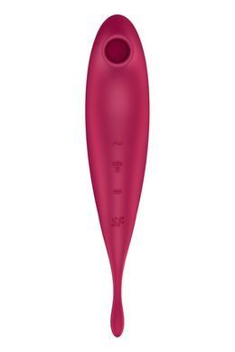 Смарт-вибратор для клитора с вакуумной стимуляцией Satisfyer Twirling Pro+ красный