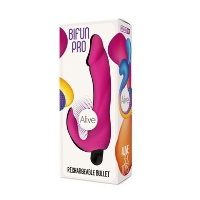 Вібратор вагінально-кліторальний Alive Bifun Pro, Pink, рожевий