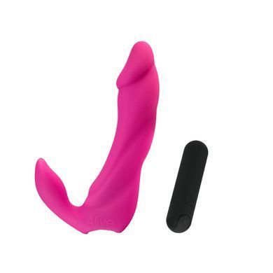 Вібратор вагінально-кліторальний Alive Bifun Pro, Pink, рожевий