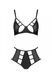Комплект из эко-кожи Passion Tamaris Set black XXL/XXXL: бюстгальтер и трусики с перфорацией