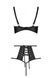 Комплект из эко-кожи Passion Tamaris Set black XXL/XXXL: бюстгальтер и трусики с перфорацией