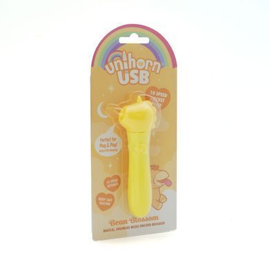Вібратор-єдиноріжка Unihorn USB Bullet &ndash; Bean Blossom, жовтий