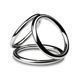 Потрійне ерекційне кільце Sinner Gear Unbendable &ndash; Triad Chamber Metal Cock and Ball Ring &ndash; Large, срібне