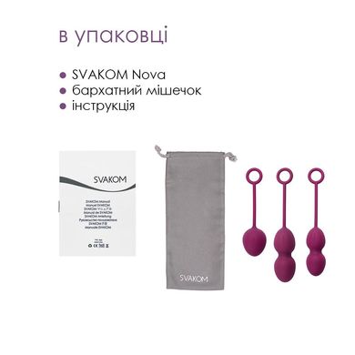 Набір вагінальних кульок із зміщеним центром ваги Svakom Nova Violet
