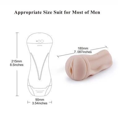 Мастурбатор с вибрацией Hismith Masturbation Cup, телесный