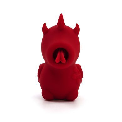 Вібратор-єдиноріжка Unihorn &ndash; Blaze Diablo, пестливий роздвоєний язичок, червоний
