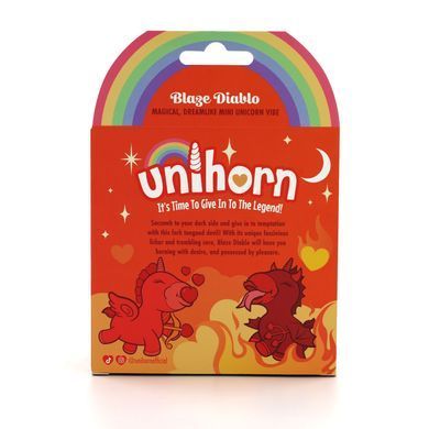 Вібратор-єдиноріжка Unihorn &ndash; Blaze Diablo, пестливий роздвоєний язичок, червоний