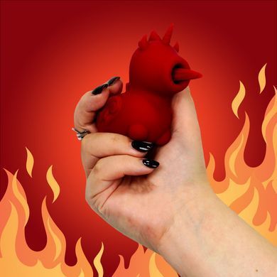 Вібратор-єдиноріжка Unihorn &ndash; Blaze Diablo, пестливий роздвоєний язичок, червоний
