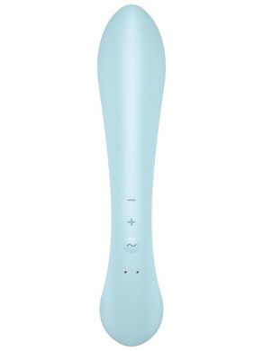 Двосторонній вібратор-кролик Satisfyer Triple Oh Light Blue, 3 мотори