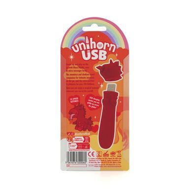 Вібратор-єдиноріжка Unihorn USB Bullet &ndash; Blaze Diablo віброкуля, бордовий