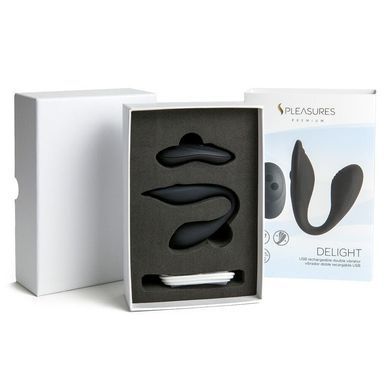 Двойной вибратор S Pleasures Premium Delight, черный