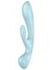 Двосторонній вібратор-кролик Satisfyer Triple Oh Light Blue, 3 мотори