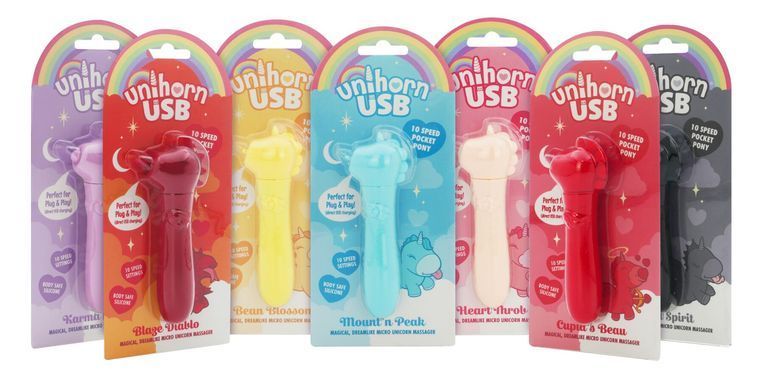 Вібратор-єдиноріжка Unihorn USB Bullet &ndash; Blaze Diablo віброкуля, бордовий