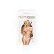 Трусики-тонг Penthouse Dangerous Darling L/XL White, кружево, высокая посадка, вырез спереди, бантик