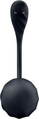 Смарт-виброяйцо Satisfyer Ribbed Petal Connect App Black, черное