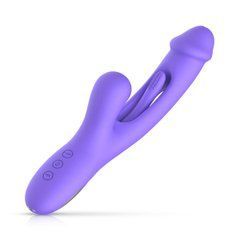 Вібратор-кролик Good Vibes Only - Tess Rabbit Vibrator with G-Spot Stimulator, фіолетовий