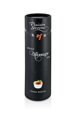 Масажна олія Plaisirs Secrets Creme Brulee (59 мл) з афродизіаками їстівна, подарункова упаковка