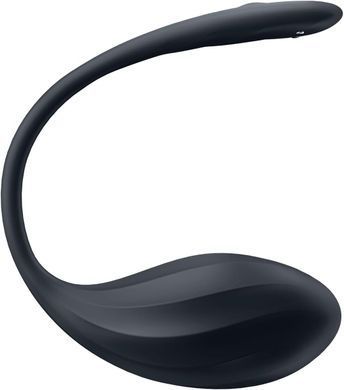 Смарт-виброяйцо Satisfyer Ribbed Petal Connect App Black, черное