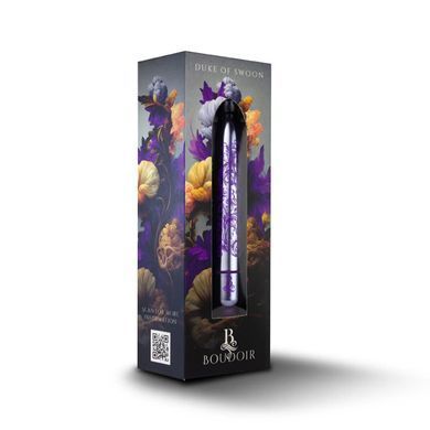 Вибропуля Rocks Off Boudoir RO-90mm Duke of Swoon, фиолетово-серебряная