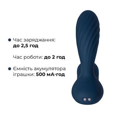 Інтерактивний масажер простати та вібратор точки G Svakom Vick Neo 2, синій