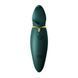 Вібратор 2в1 з язичком Zalo &mdash; Hero Jewel Green, кристал Swarovski, зелений