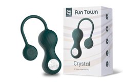Вагінальні смарт-кульки з вібрацією Magic Motion Fun Town Crystal, з прозорою скляною кулею