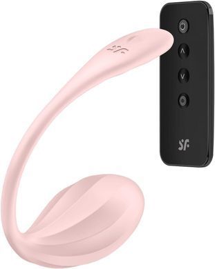 Смарт-виброяйцо Satisfyer Ribbed Petal Connect App Rose, розовое