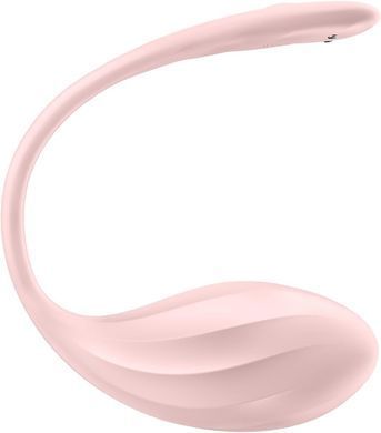 Смарт-виброяйцо Satisfyer Ribbed Petal Connect App Rose, розовое
