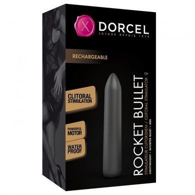 Перезаряджувана віброкуля Dorcel Rocket Bullet Black, чорна