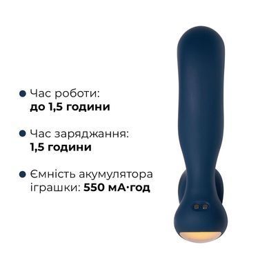 Інтерактивний масажер простати з пульсацією на кінчику головки Svakom Iker Neo, синій