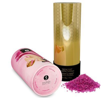 Пенистая соль для ванны Shunga Dead Sea salt Oriental Crystals &mdash; Rose Petal, 500 г