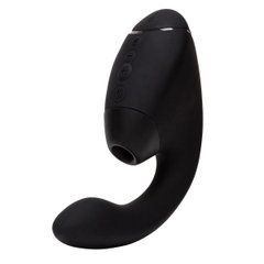 Подвійний вакуумний кліторальний стимулятор з вібрацією Womanizer Next Duo - Black, чорний
