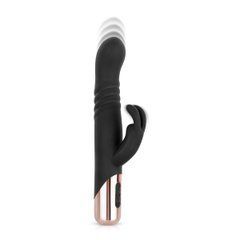 Вибратор-кролик Rosy Gold - Rabbit Vibrator with thrusting function - Black, черный