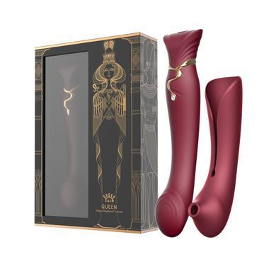 Смартвібратор 3в1 Zalo &mdash; Queen Set Wine Red, бордовий