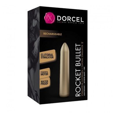 Перезаряжаемая вибропуля Dorcel Rocket Bullet Gold, золотая