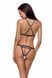 Трусики стрінги з стреп KELIS THONG black S/M - Passion Exclusive