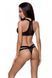 Комплект білизни ARIN SET black XXL/XXXL - Passion Exclusive: сітчастий ліф і стрінги
