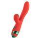 Вибратор-кролик с пульсацией и флогером LOCKINK SEVANDA Whip Vibrating Massage Wand, красно-зеленый