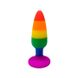 Анальная пробка Wooomy Hiperloo Silicone Rainbow Plug S