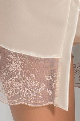Пеньюар LOTUS PEIGNOIR cream S/M - Passion Exclusive, трусики