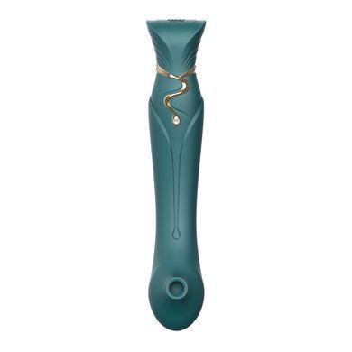 Смартвібратор 3в1 Zalo &mdash; Queen Set Jewel Green, зелений