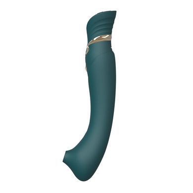 Смартвібратор 3в1 Zalo &mdash; Queen Set Jewel Green, зелений